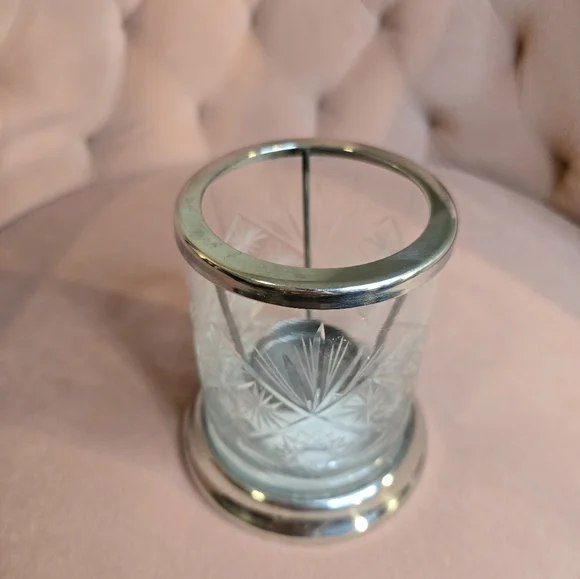 Vintage Partylite Cut Crystal Candle Holder - Picture 2 of 6